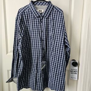 Joseph Abboud Navy Plaid Men's Shirt